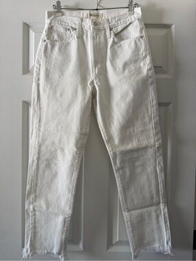 Madewell White Straight Summerweight  Jeans